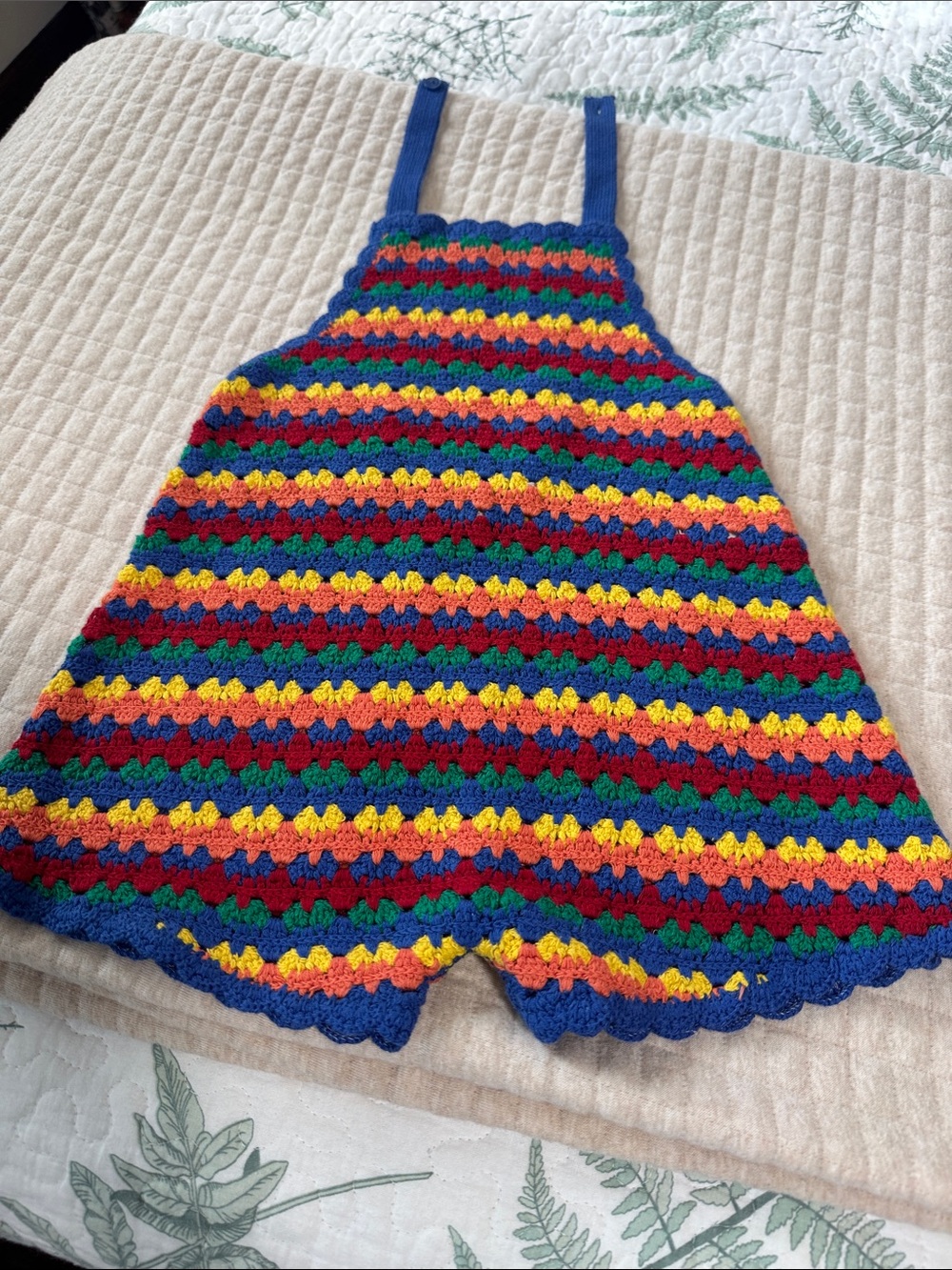 Zara Multicolor Striped Crochet Kids One-Piece